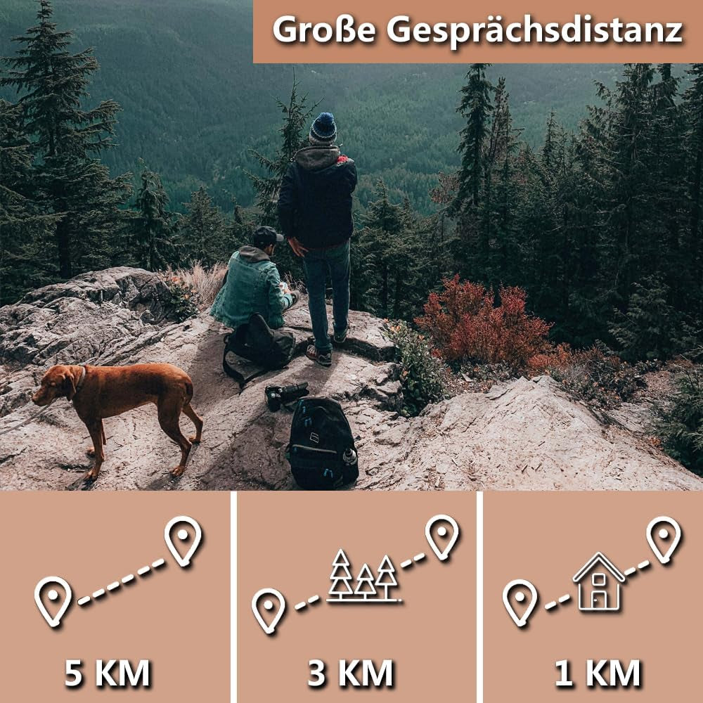 Walkie Talkies Für Erwachsene Mit Großer Reichweite - PMR, VOX Freisprecheinrichtung Mit Taschenlampe Led-Hintergrundbeleuchtung