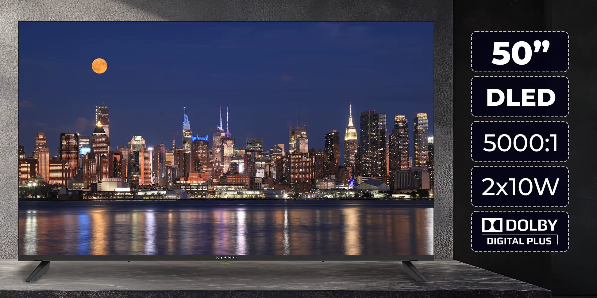 Led-Fernseher Kiano Elegance TV 50" 4K UHD Smart TV Wifi Miracast PVR