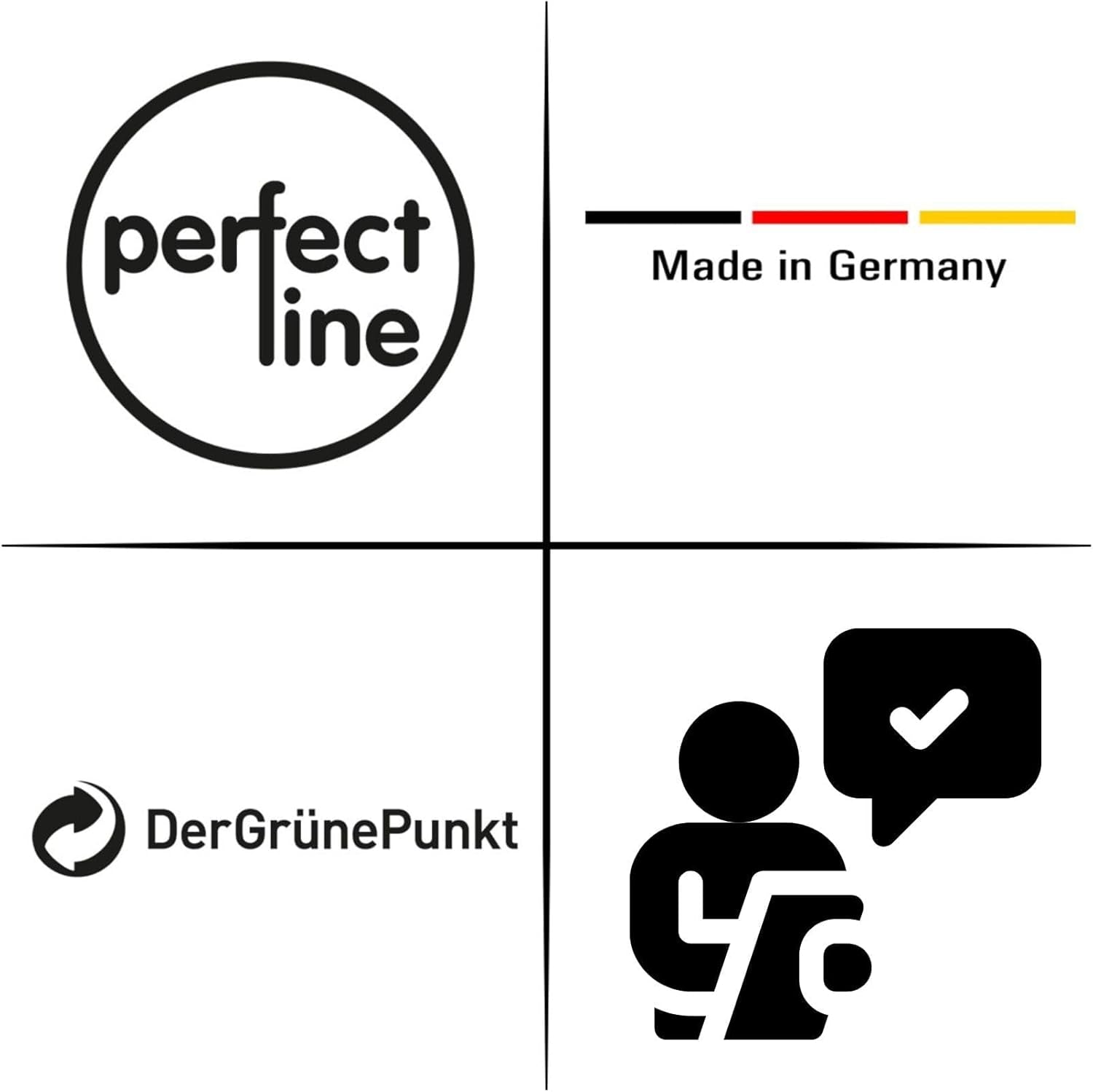 Perfect Line - 250 Heftstreifen (10X25 Stk.), Schwarz, Recycelbarer Kunststoff, Made in Germany