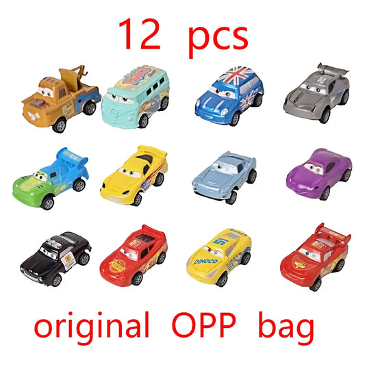 12-Teiliges Set Disney Pixar Cars 2 Spielzeug Kind Lightning Mcqueen Fillmore Sheriff Jackson Storm Ramirez Mini Pull Back Car 3 Kindergeschenk