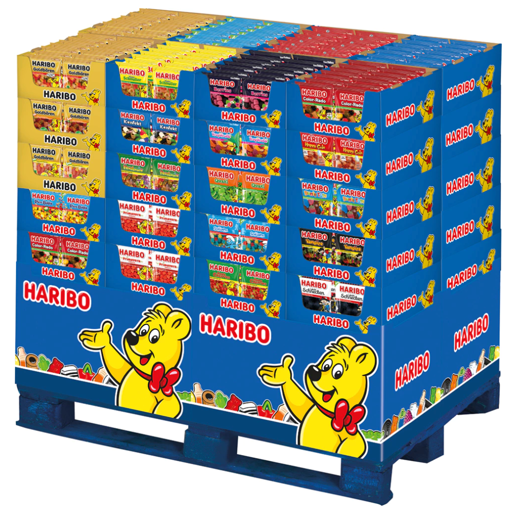2 x HARIBO Vielfalt Display – 18-fach sortiert, ca. 1500-teilig (160–175 g)