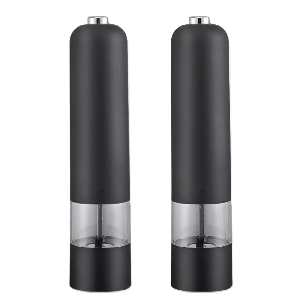 Electric Salt Pepper Grinder Set One Handed Operation Stainless Steel Spice Mill with Light Automatic Pepper Grinde for Kitchen
