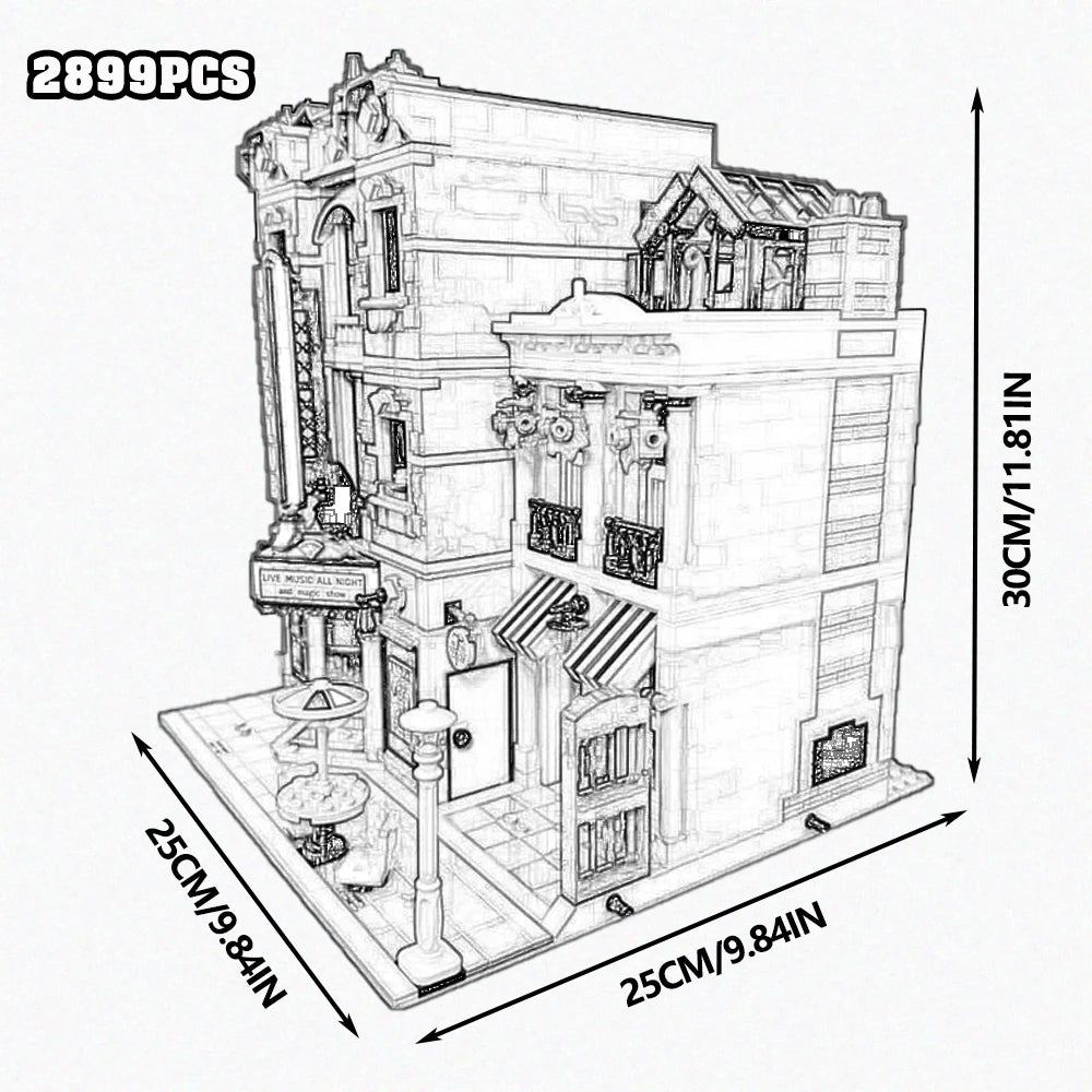 Build Your Dream City with the Street View City Building Blocks – Creative MOC Kits for Bank, Café Corner, Downtown Diner, and More!