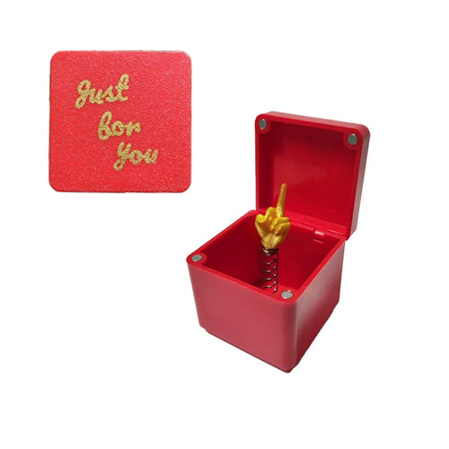 Lustiges Frank Geschenk Mittelfinger in Geschenkbox