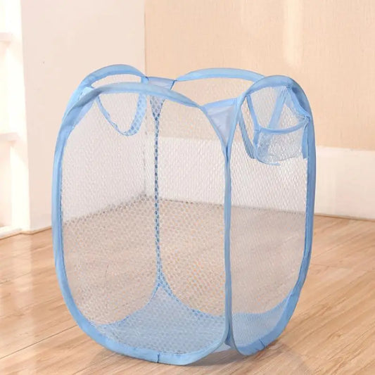 Foldable mesh laundry basket – minimalist design 