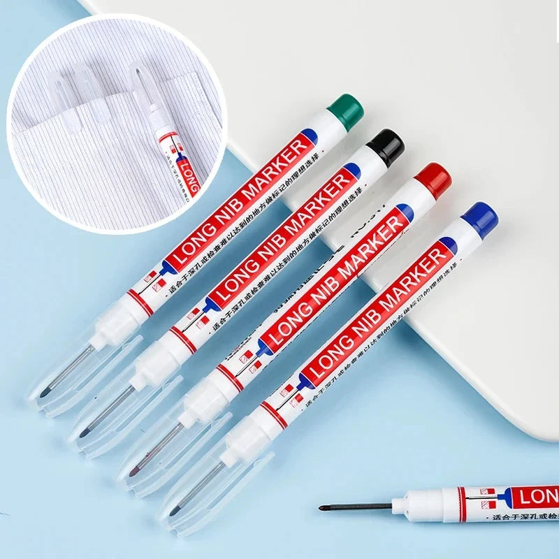 علامة ثقب عميق بطرف طويل 20 مم - للمعادن والخشب والأماكن الضيقة 