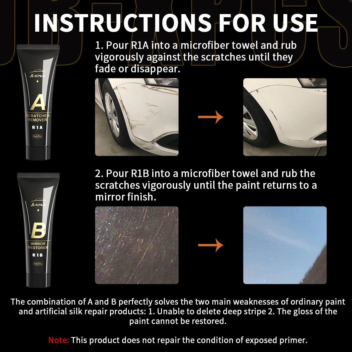 Car Scratch Remover Set R1 A and R1 B 