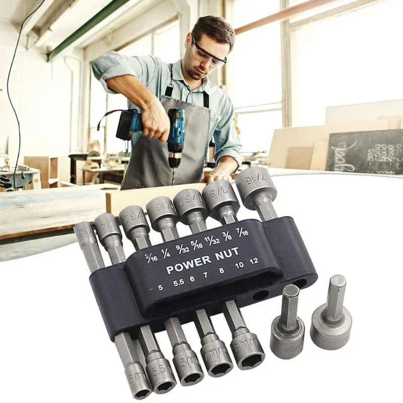 Socket Set for Drills &amp; Screwdrivers – 9 / 14 Pieces