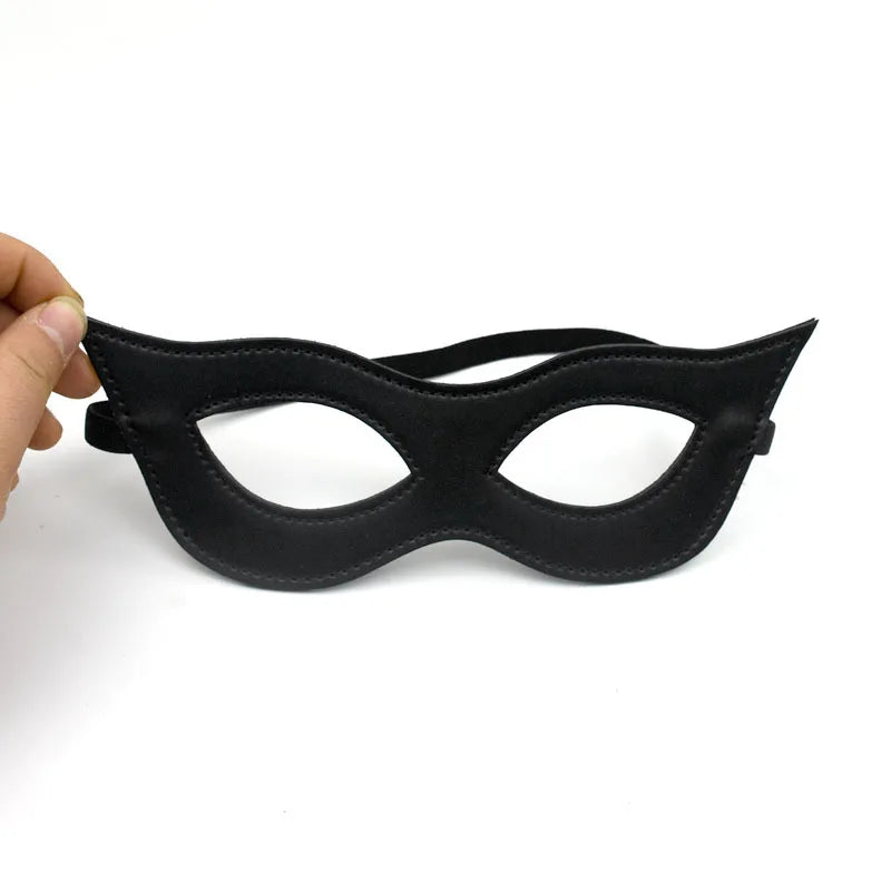 Verstellbare Katzenmaske aus Leder für Cosplay