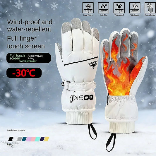 Warm winter gloves with touchscreen functionality