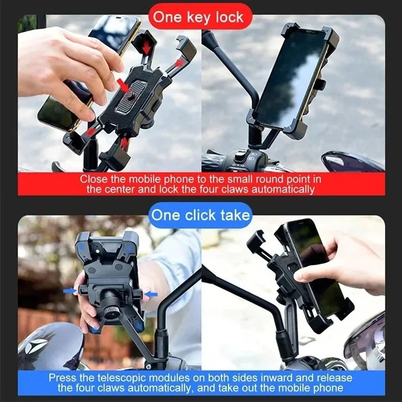360° Bicycle Phone Holder – with Anti-Slip &amp; Gravity Lock 