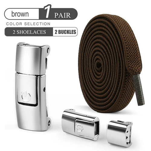 Shoelaces with metal clasp 