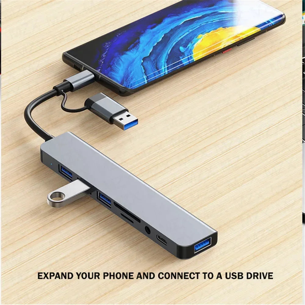 8 in 1 USB-C Hub Docking Station 