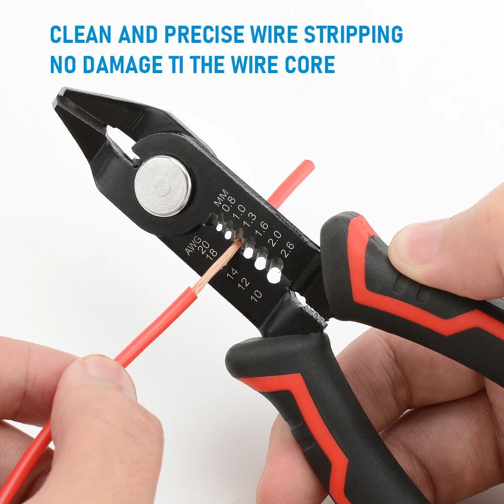 Automatic wire stripper – wire cutter &amp; cable crimping tool 3-in-1