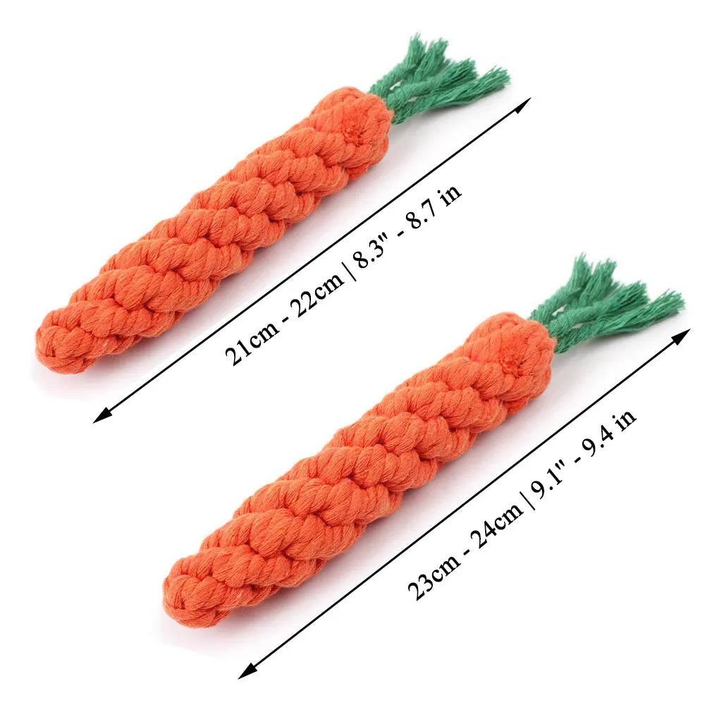 Carrot-shaped chew toy for dogs 