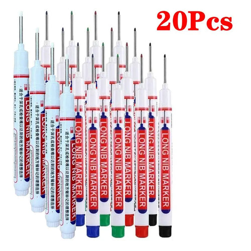 علامة ثقب عميق بطرف طويل 20 مم - للمعادن والخشب والأماكن الضيقة 