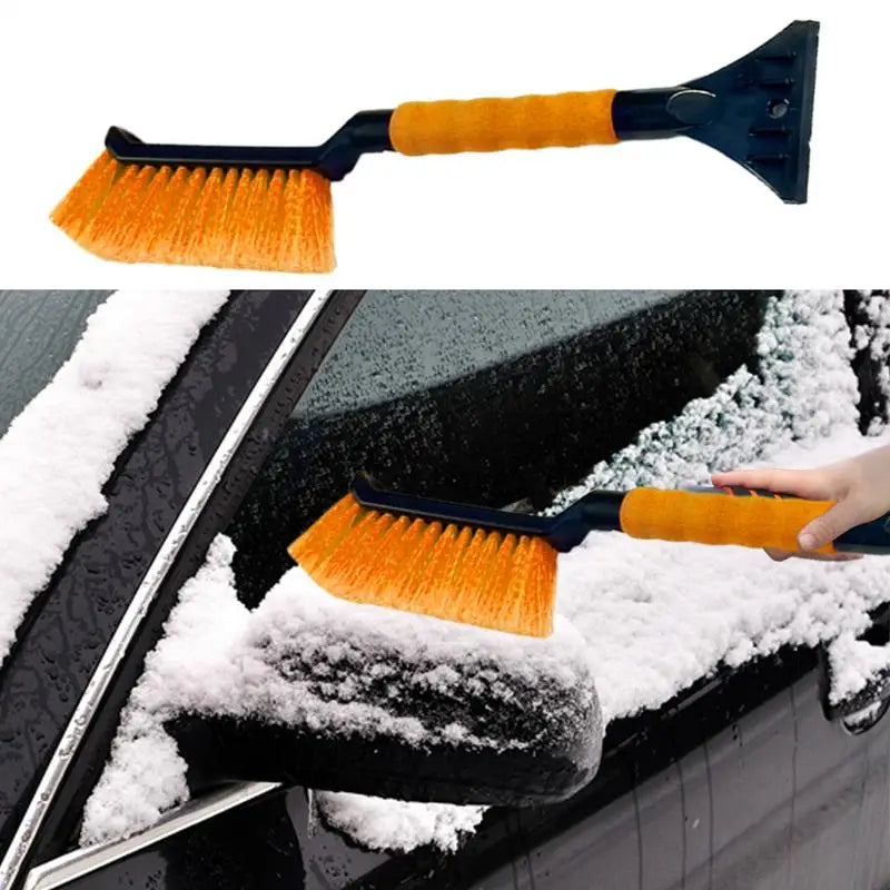 Car ice scraper with snow brush