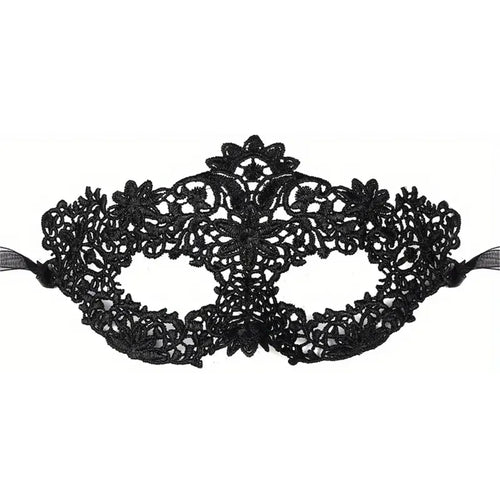Elegantes Schwarzes Spitzen Masken Set 2 teilig
