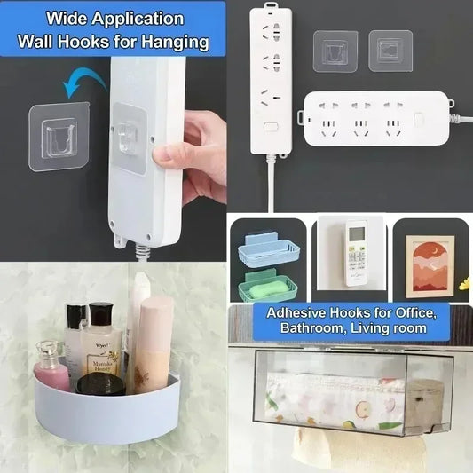 Double-sided self-adhesive wall hooks 