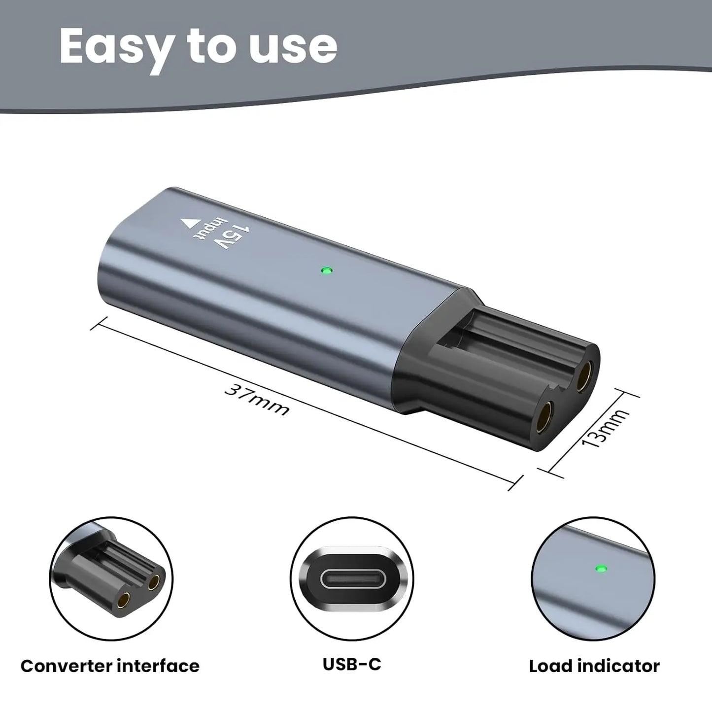 15V Ladeadapter kompatibel mit vielen Philips Rasierern