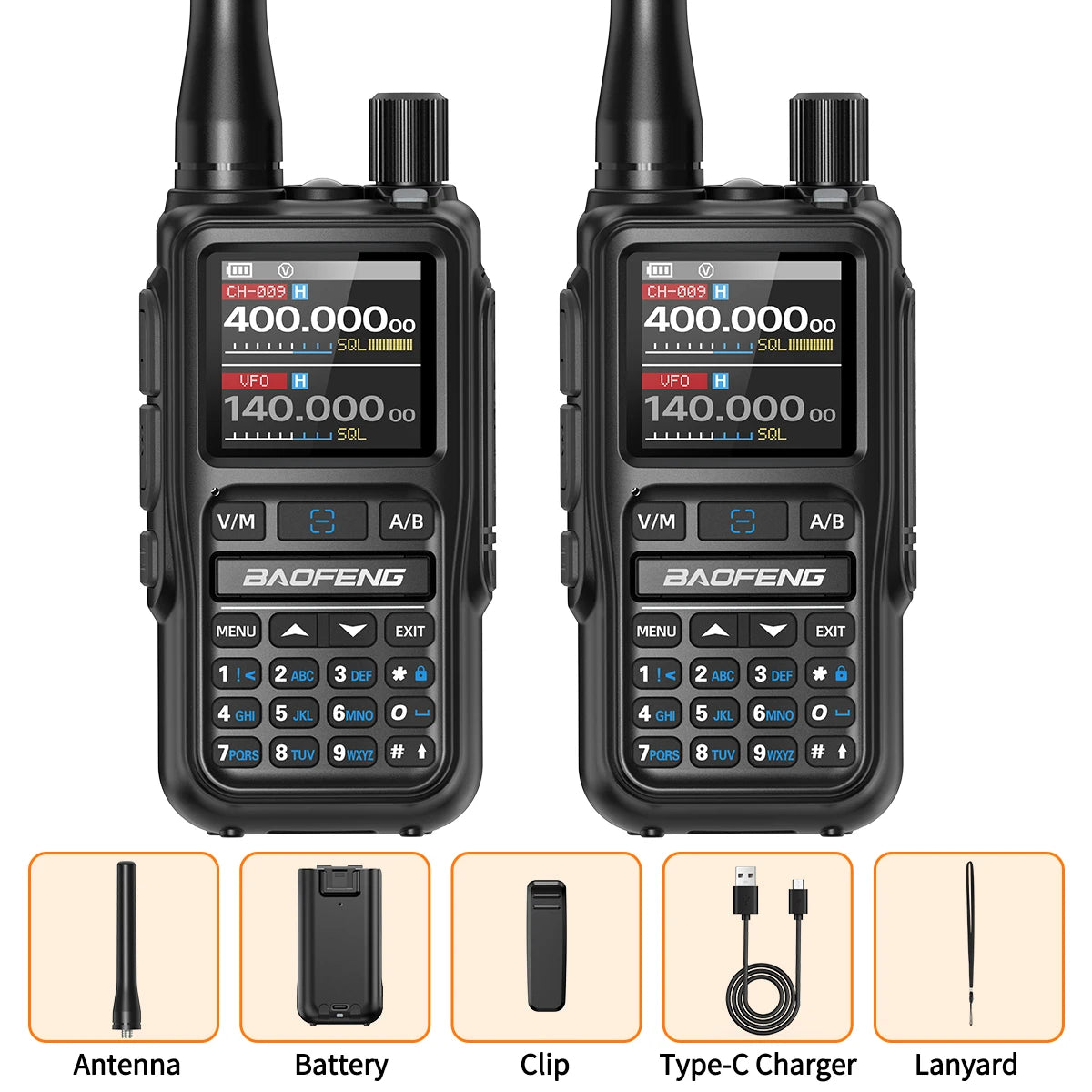 UV-5R Mini Walkie Talkie Multi Band Bluetooth Programming Wireless Copy Frequency 999CH AM FM Long Range Two Way Radio