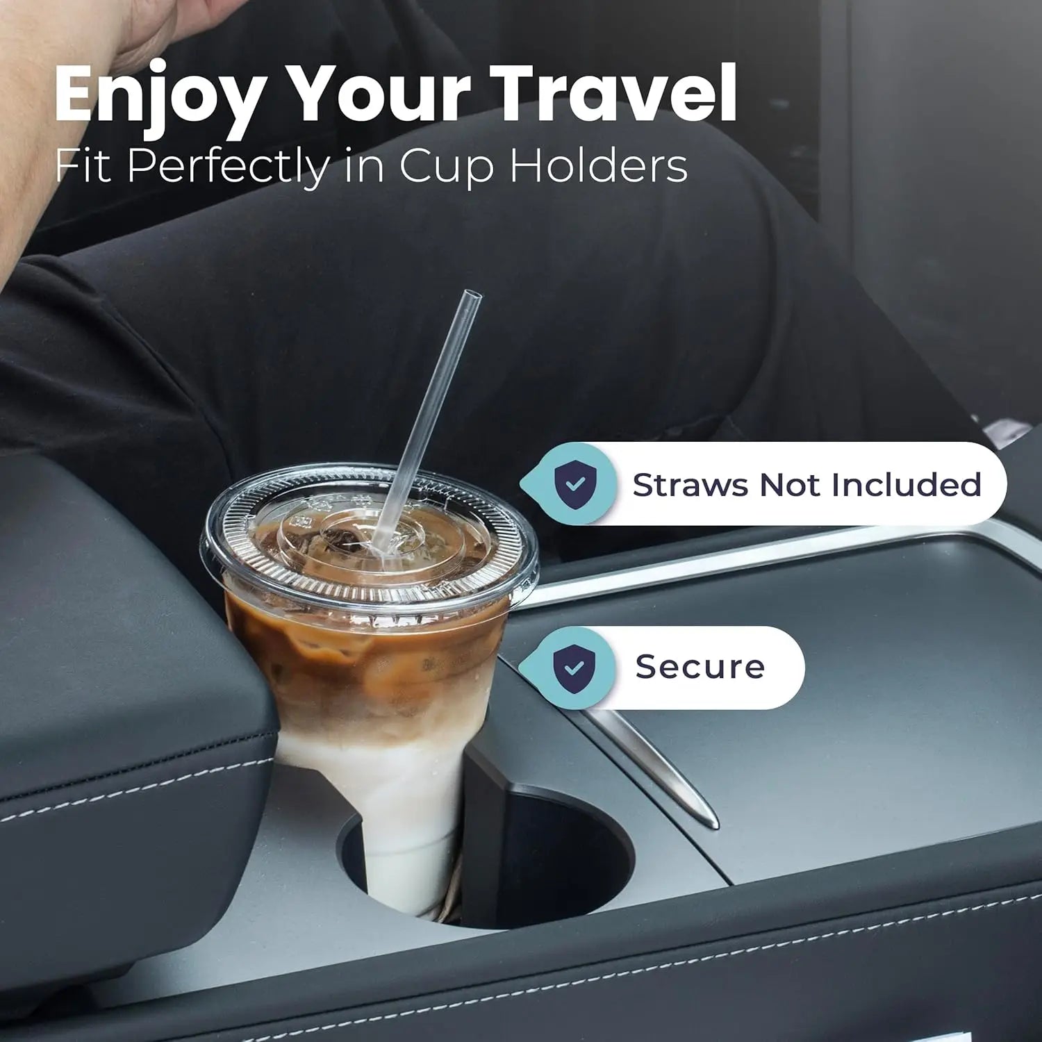 473 ml Klare Plastikbecher Mit Deckeln Und Strohhalmen Einweg-Kaffeebecher Aus Kunststoff Mit Deckeln Für Eiskaffee, Kalte Getränke, Smoothies