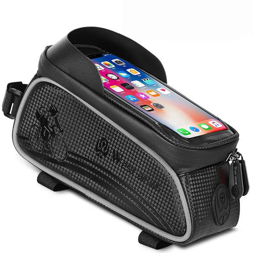 Waterproof bicycle bag – with touchscreen phone compartment 