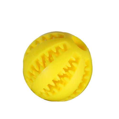 Natural rubber dog toy ball for dental care 