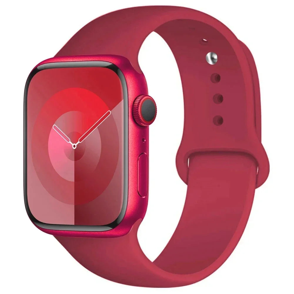 Silikon-Sportarmband Für Apple Watch Armband 49 Mm 44 Mm 45 Mm 40 Mm 41 Mm 42 Mm 38 Mm Armband Iwatch Serie 9 8 7 6 5 4 3SE Ultra 2 Correa