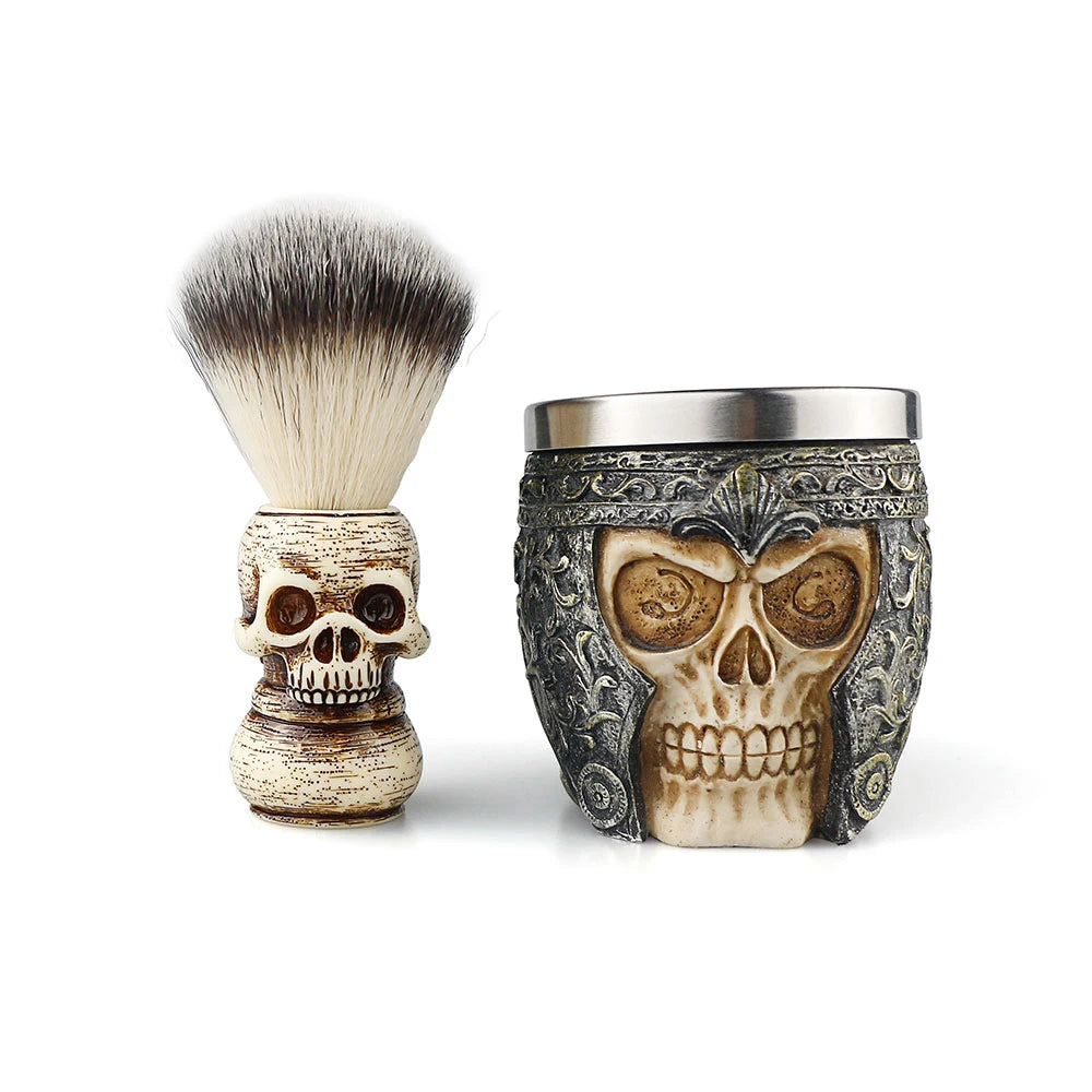 Barbershop shaving brush &amp; shaving foam bowl 