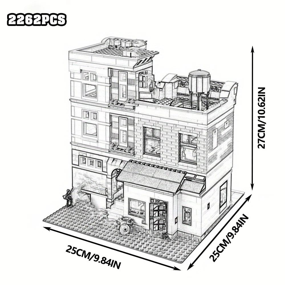 Build Your Dream City with the Street View City Building Blocks – Creative MOC Kits for Bank, Café Corner, Downtown Diner, and More!