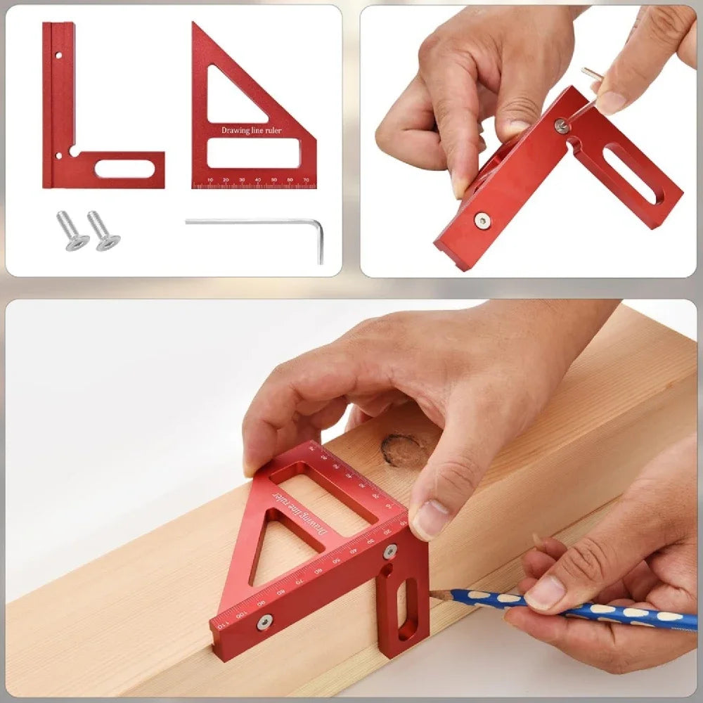 Angle measuring ruler 