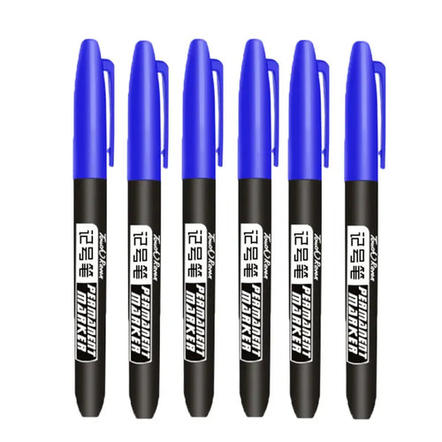 Waterproof Permanent Marker Set – 6 Pieces