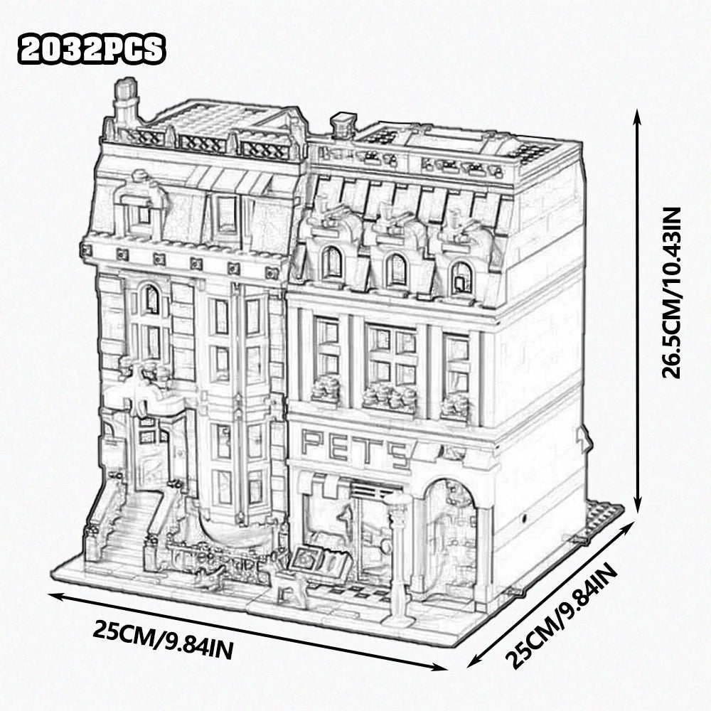 Build Your Dream City with the Street View City Building Blocks – Creative MOC Kits for Bank, Café Corner, Downtown Diner, and More!