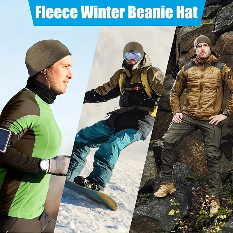 Winddichte Fleece-Beanie für Damen und Herren