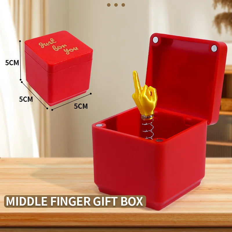 Lustiges Frank Geschenk Mittelfinger in Geschenkbox