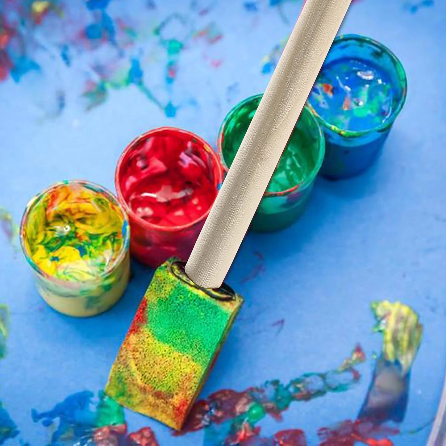 Schwammpinsel mit Holzgriff 26 Stück