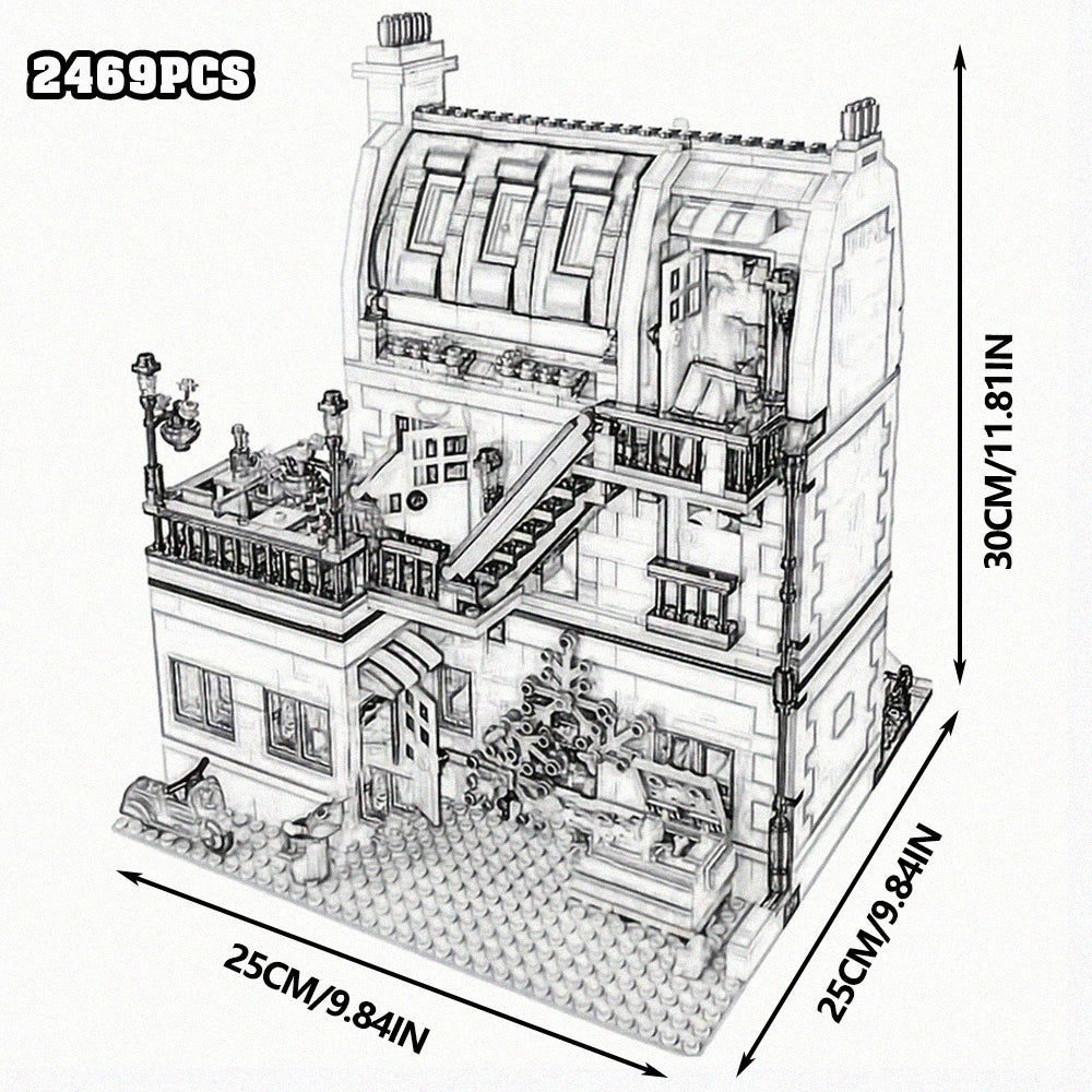 Build Your Dream City with the Street View City Building Blocks – Creative MOC Kits for Bank, Café Corner, Downtown Diner, and More!