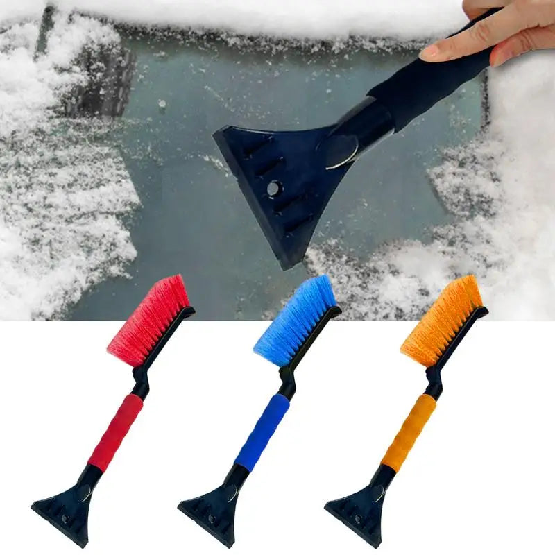 Car ice scraper with snow brush