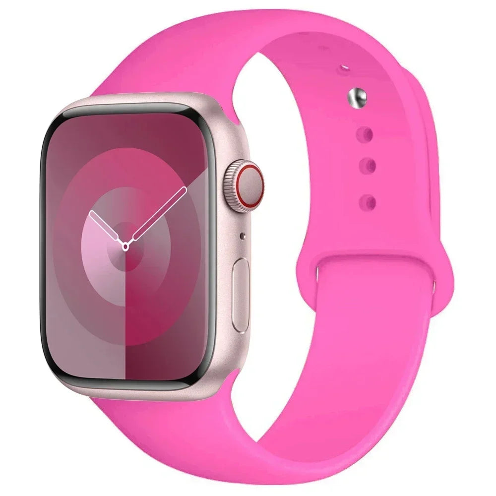Silikon-Sportarmband Für Apple Watch Armband 49 Mm 44 Mm 45 Mm 40 Mm 41 Mm 42 Mm 38 Mm Armband Iwatch Serie 9 8 7 6 5 4 3SE Ultra 2 Correa