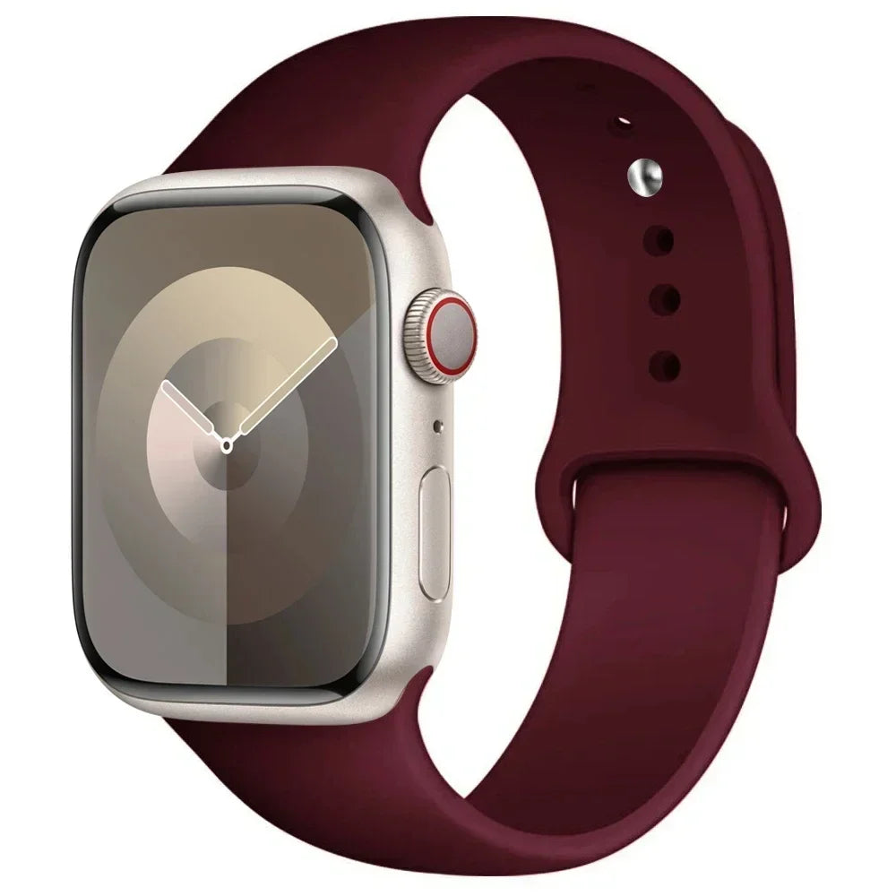 Silikon-Sportarmband Für Apple Watch Armband 49 Mm 44 Mm 45 Mm 40 Mm 41 Mm 42 Mm 38 Mm Armband Iwatch Serie 9 8 7 6 5 4 3SE Ultra 2 Correa