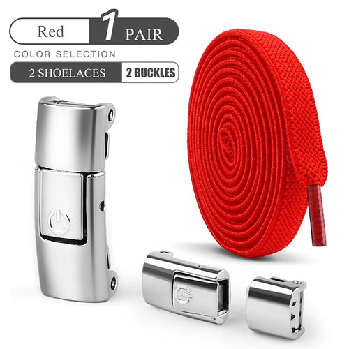 Shoelaces with metal clasp 