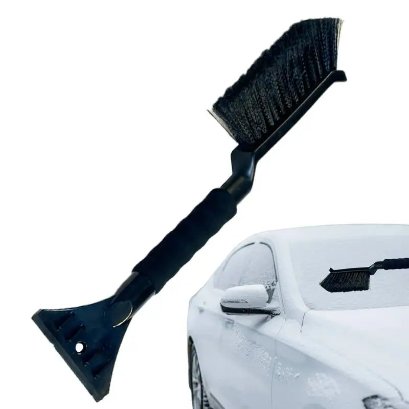 Car ice scraper with snow brush