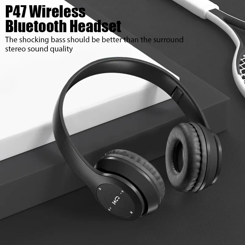 P47 Bluetooth 5.0 Faltbarer Wireless Kopfhörer mit Mikrofon
