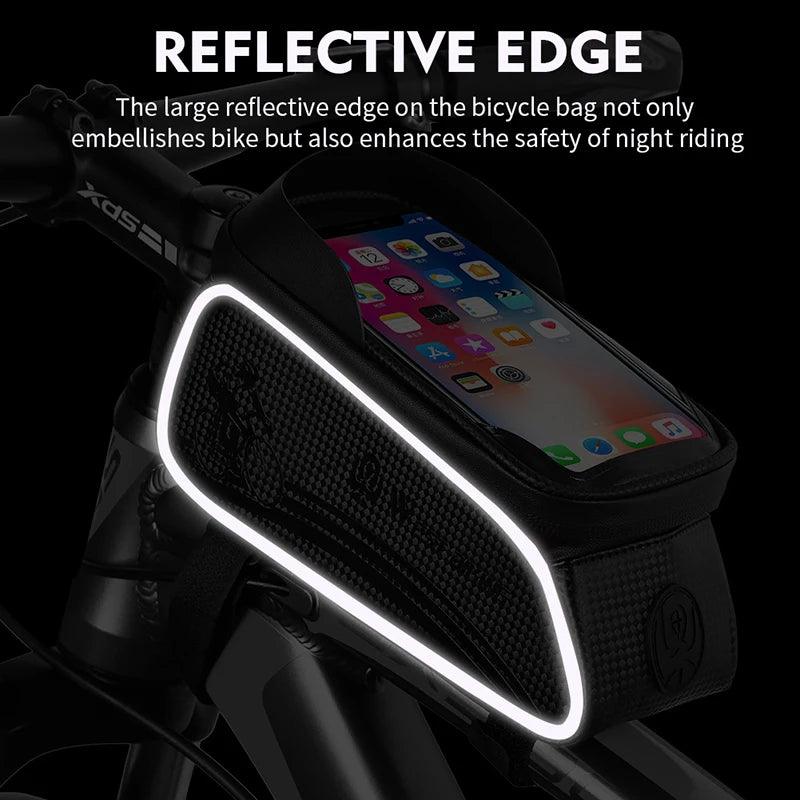 Waterproof bicycle bag – with touchscreen phone compartment 