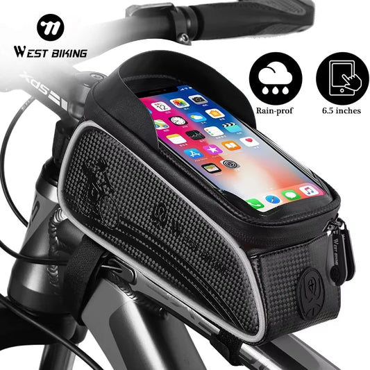 Waterproof bicycle bag – with touchscreen phone compartment 