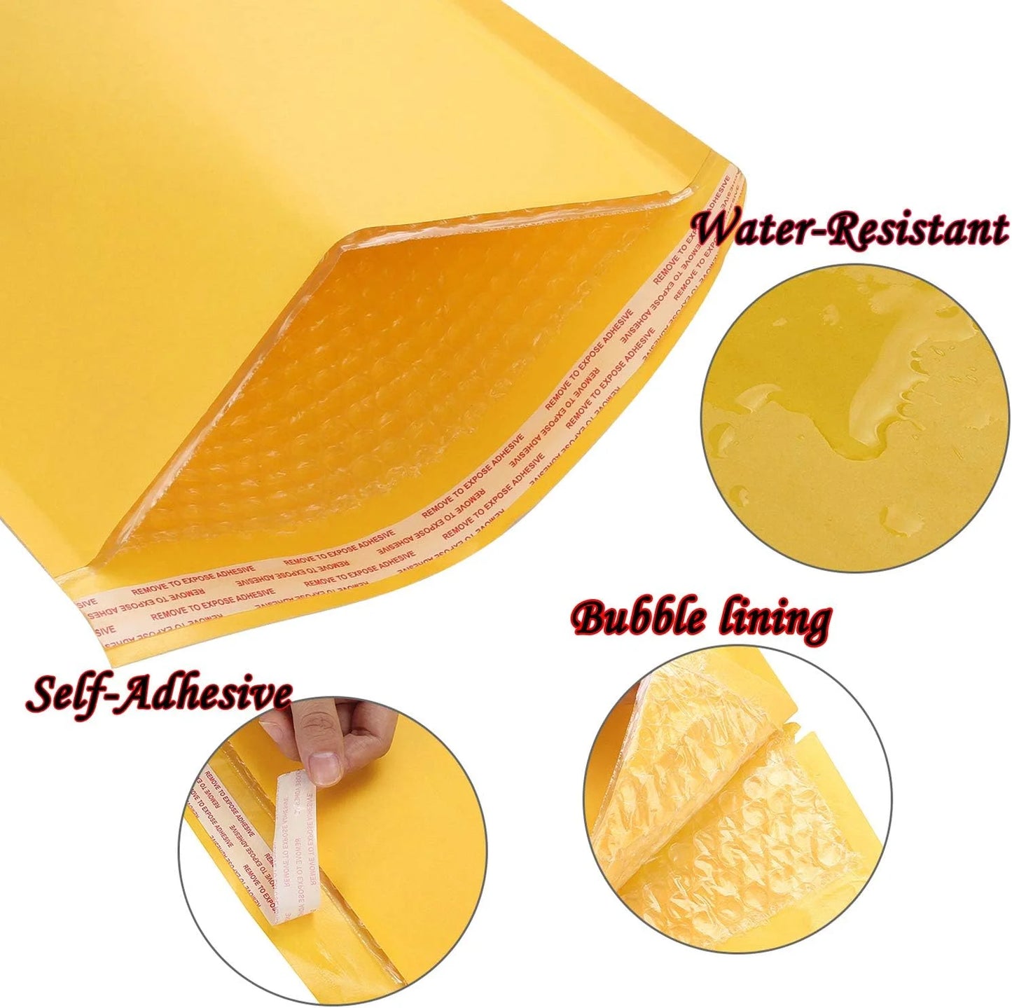 Kraft bubble mailers – Self-adhesive &amp; padded