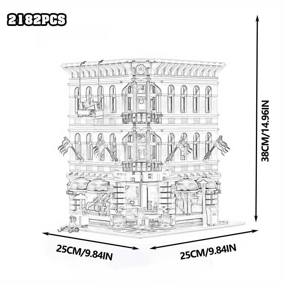 Build Your Dream City with the Street View City Building Blocks – Creative MOC Kits for Bank, Café Corner, Downtown Diner, and More!