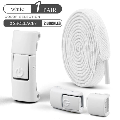 Shoelaces with metal clasp 