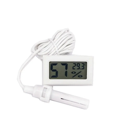 Digital thermometer hygrometer with probe 